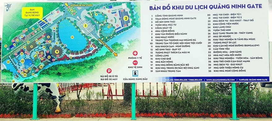 Bản đồ khu du lịch Quảng Ninh Gate