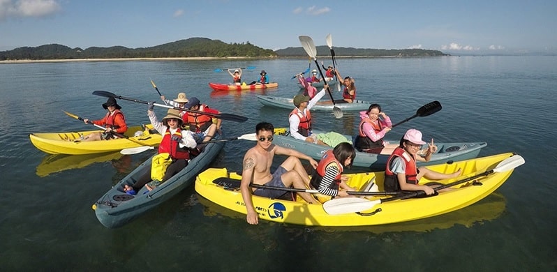 Chèo Kayak tại Cô Tô park