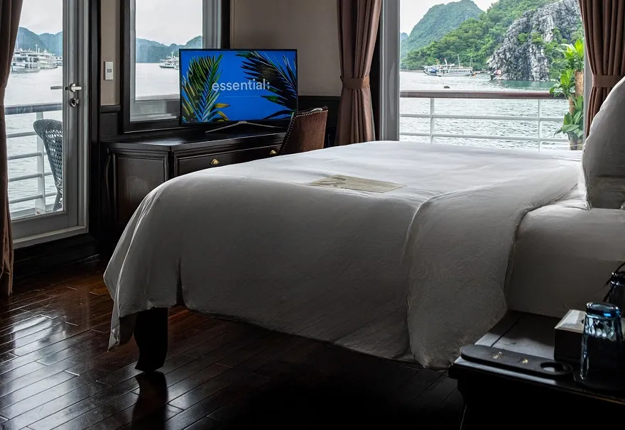Du thuyền Paradise Elegance 2 Các cabin trên Paradise Elegance đều có ban công riêng