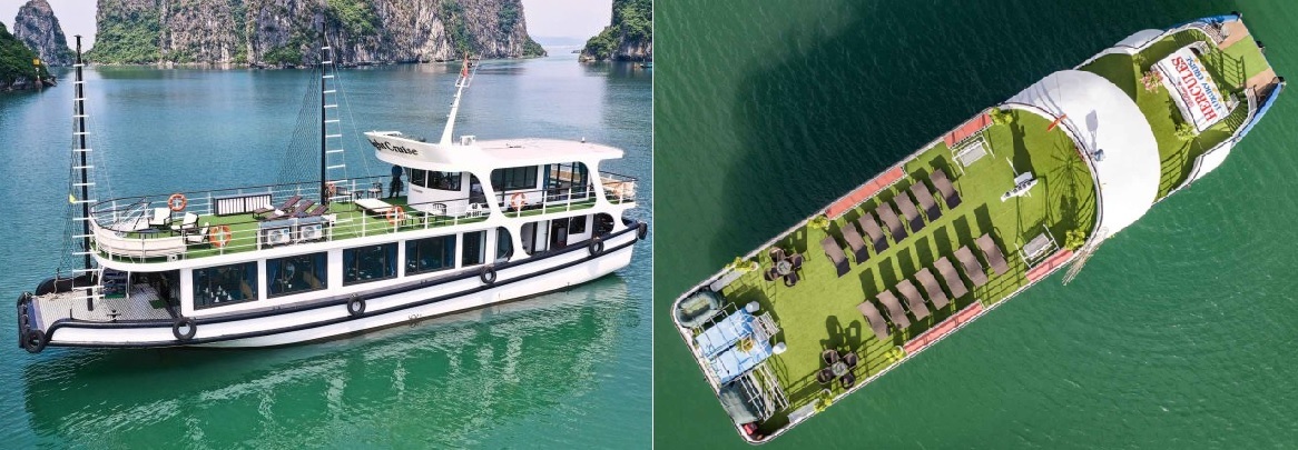 Du thuyền Hercules Luxury 3 sao (trái) và du thuyền Hercules Premium (phải)