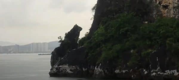Hình ảnh hòn chó đá trên Vịnh Hạ Long