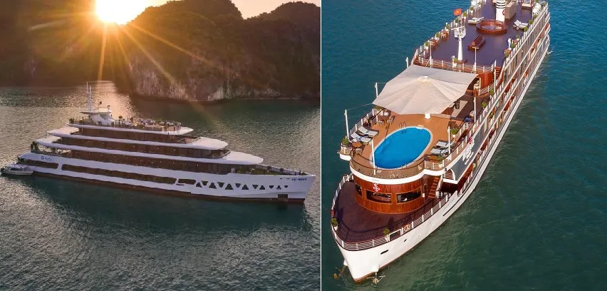 So sánh Elite of the Seas (trài) và Heritage Bình Chuẩn (phải)