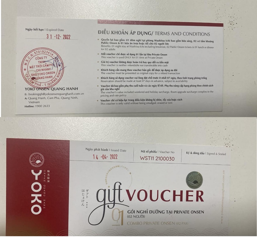 Voucher nghỉ dưỡng 1 ngày 1 đêm