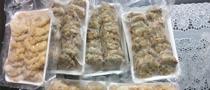 Đóng gói bảo quản Chả Mực 