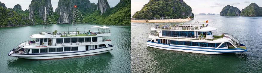 Du thuyền Sonata (trái) và du thuyền Hercules Premium (phải)