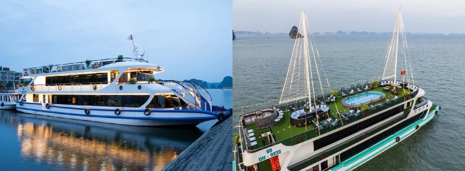 La Casta Daily (trái) và Maia (phải) là một trong những du thuyền nổi bật của dòng du thuyền này