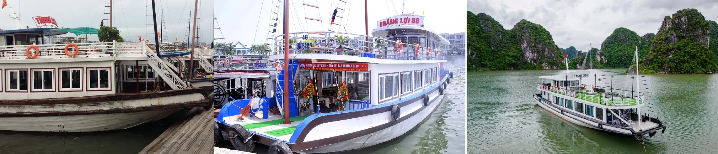 Sự phát triển của loại tàu truyền thống phân khúc 48 chỗ từ tàu vỏ gỗ tới tàu vỏ sắt và nay là là các tàu thế hệ mới với bể sục jacuzzi  với nhà hàng buffet không khác gì những du thuyền 5 sao