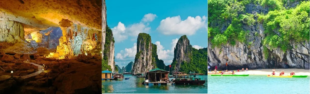 Hang Thiên Cảnh Sơn- Làng Chài Vung Viêng - Đảo Cống Đỏ là 3 điểm đến nổi bật nhất của Vịnh Bái Tử Long