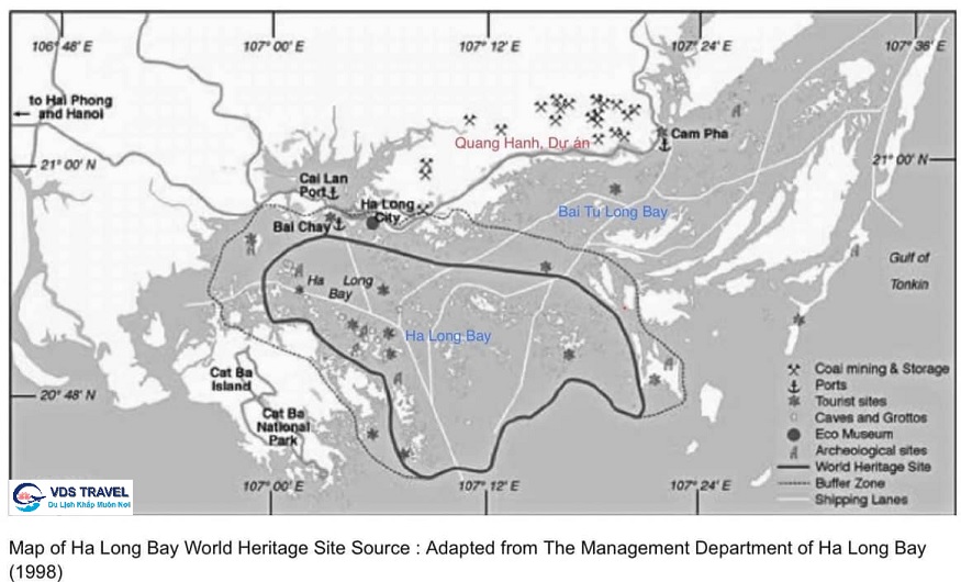 Bản đồ ranh giới Vịnh Hạ Long