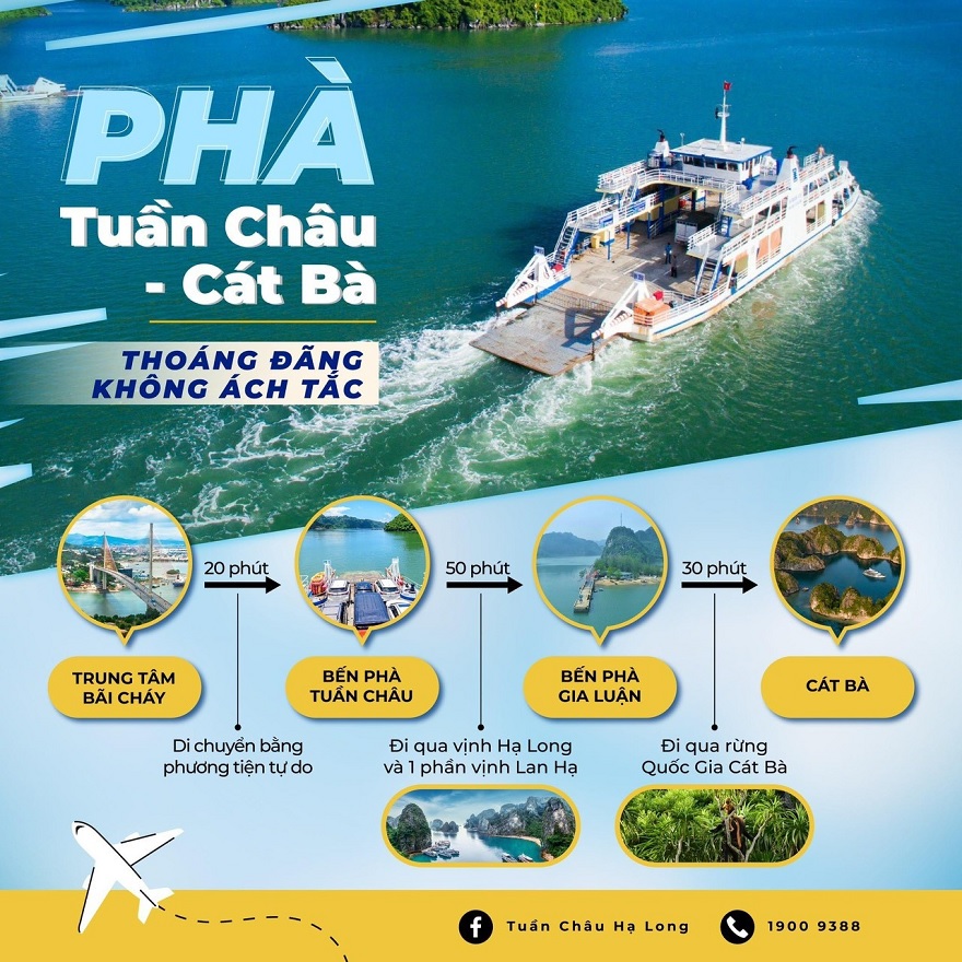 Cách di chuyển tới bến phà Tuần Châu