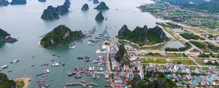 Cảng Cái Ròng từ trên cao