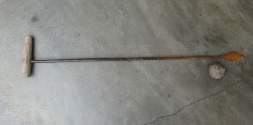 Que xăm - dụng cụ chuyên dùng của ngư dân khi khai thác ngán.