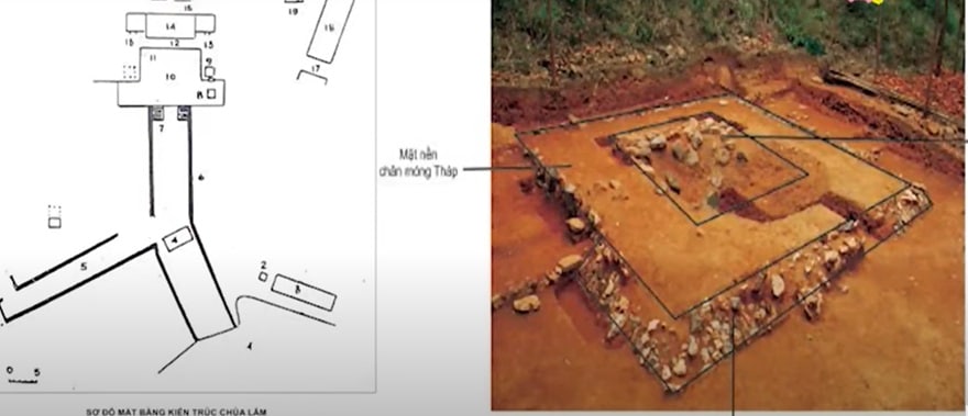 Sơ đồ mặt bán kiến trúc chùa Lấm
