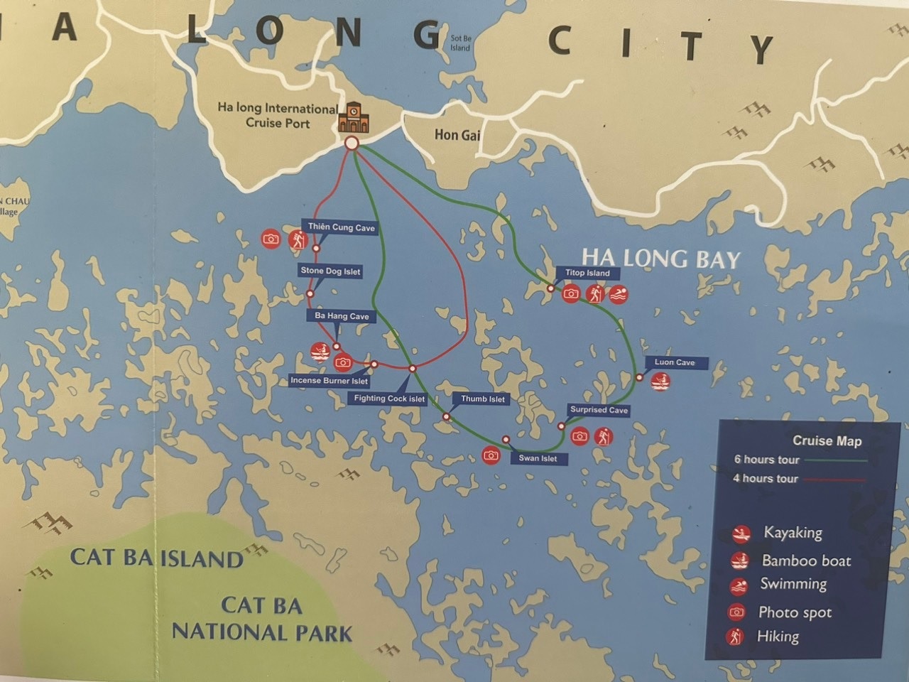 Tuyến 1 và 2 xuát phát từ cảng tàu quốc tế Hạ Long