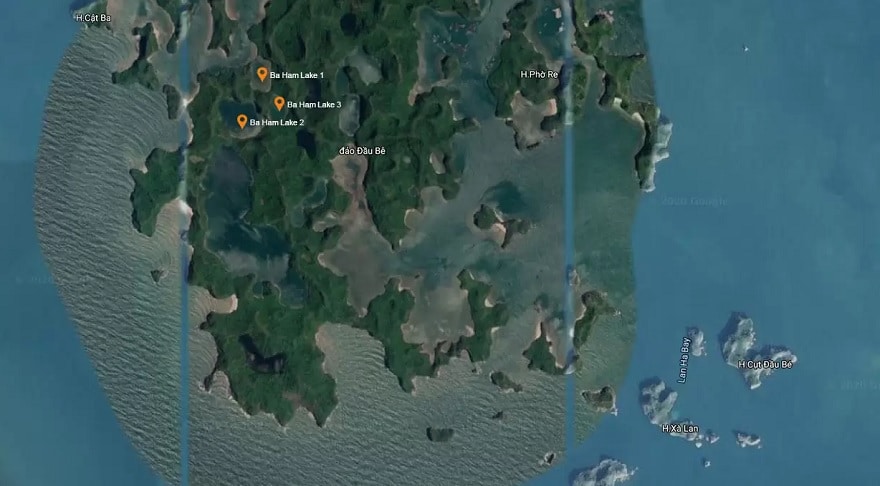 Vị trí của Hồ Ba Hầm