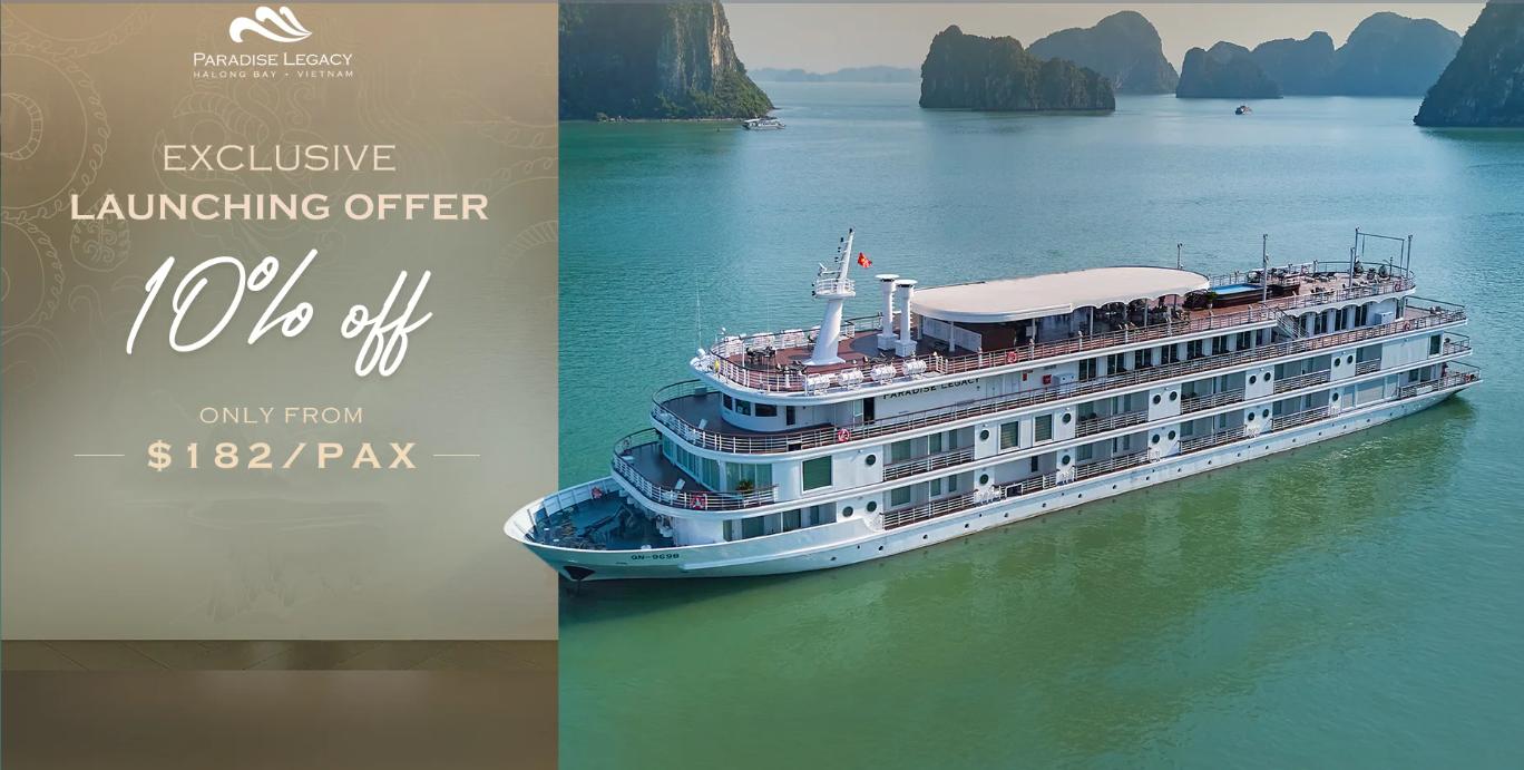 Du thuyền Paradise Legacy ngủ đêm Vịnh Hạ Long