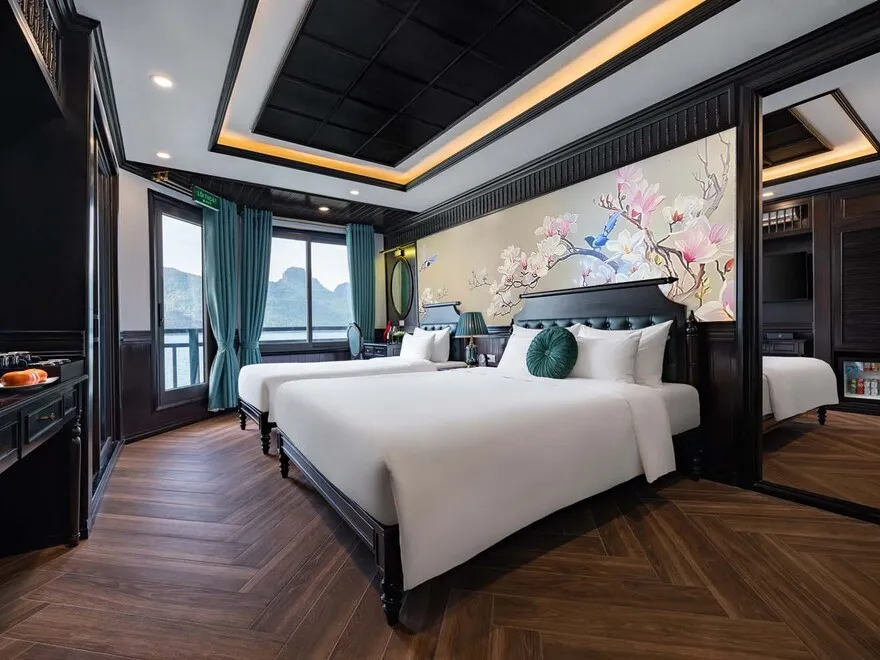 hể thống phòng nghỉ trên du thuyền Rita đều có hướng view toàn cảnh Vịnh Hạ Long
