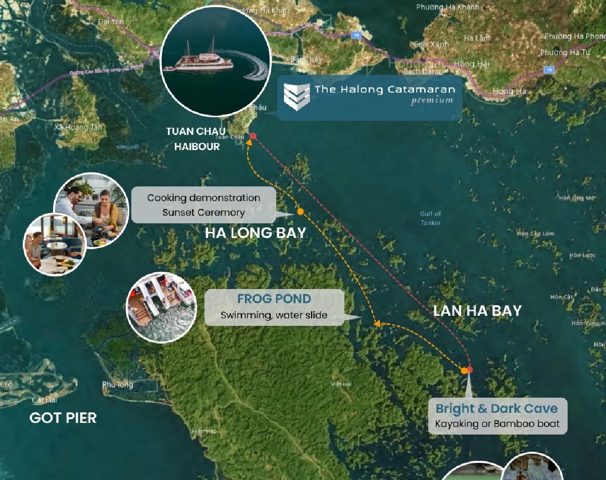 Hải trình tham quan du thuyền Liên Vịnh Hạ Long - Lan Hạ