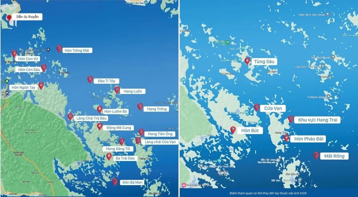 Trích 2 hải trình tủy chọn đối với du khách lựa chọn du thuyền cá nhân