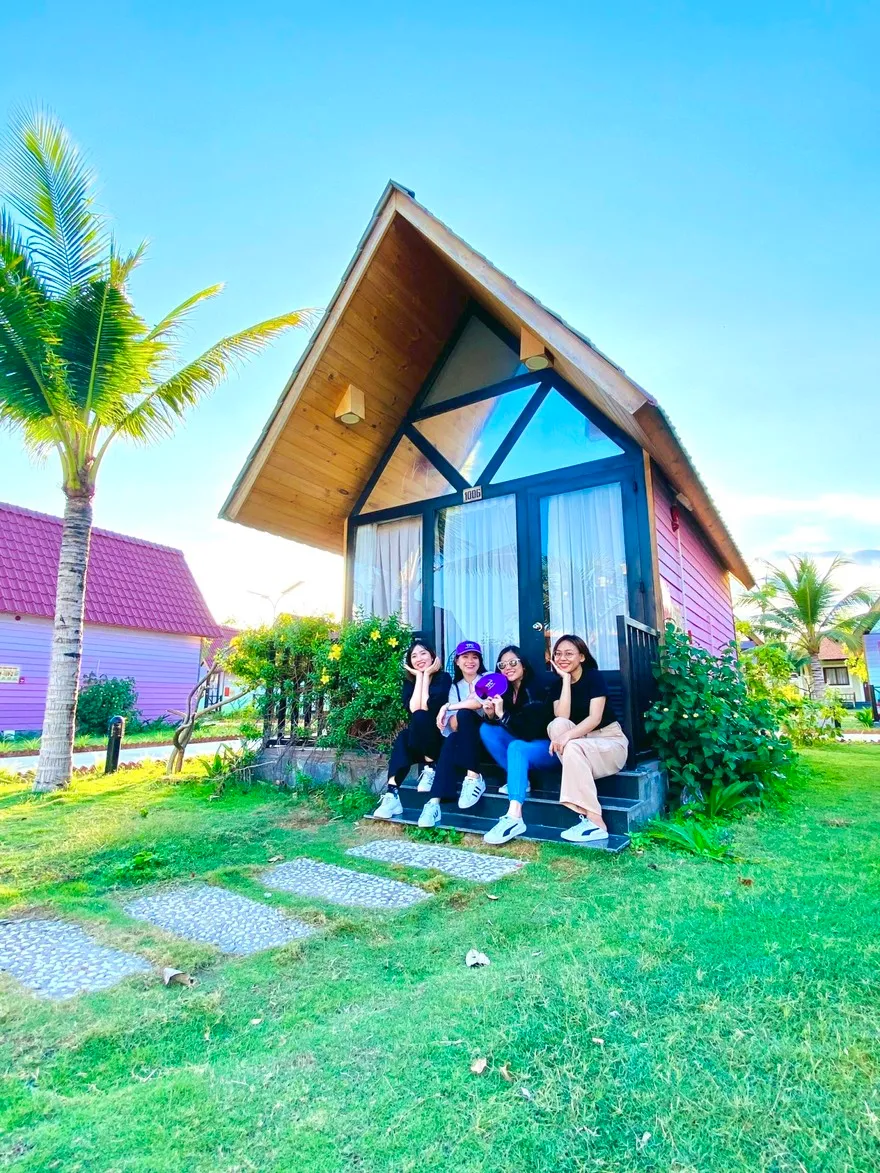 Wooden Bungalow Garden View