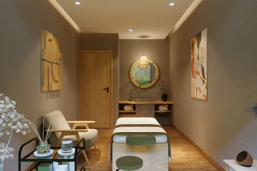 Không gian phòng trị liệu Seva Spa Flamingo Hải Tiến