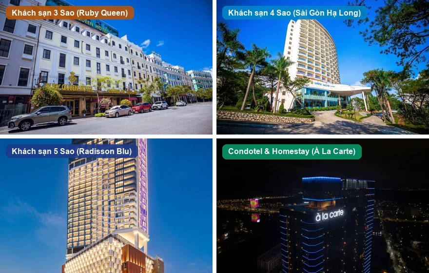 So sánh các phân khúc khách sạn 3 sao, 4 sao, 5 sao và homestay condotel Hạ Long