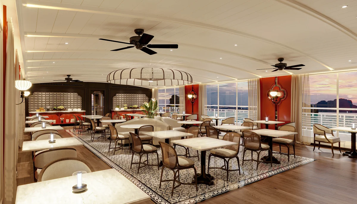 Nhà hàng Tonkin Dining Room phục vụ ẩm thực Fusion Á Âu kết hợp hải sản Vân Đồn tươi sống
