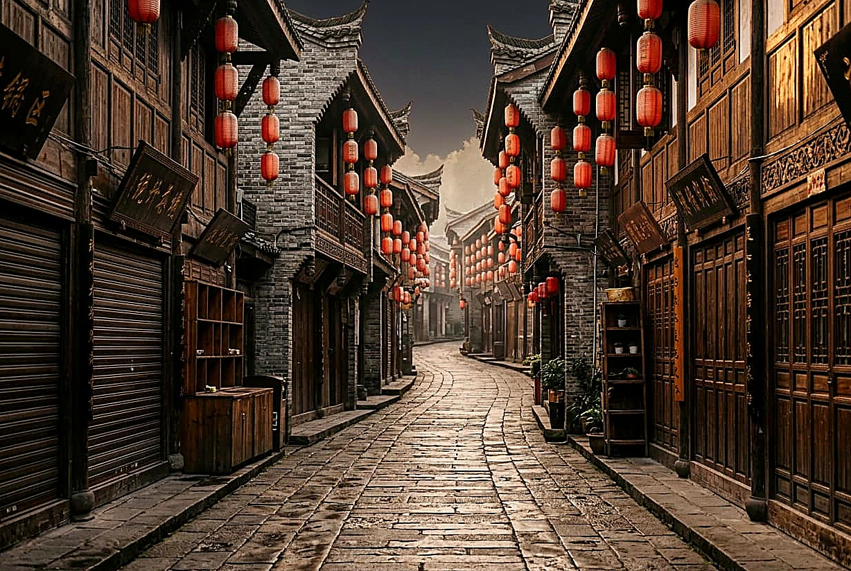 Con đường lát đá xanh cổ kính Từ Khí Khẩu